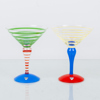 ANNE NILSSON, 2 st, martiniglas, "Clown", Orrefors