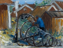 GUSTAV ADOLF FAHLE (1906-1989), olja på pannå, signerad