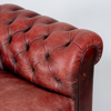 SOFFA, Chesterfield, rött skinn, 1900-talets andra hälft