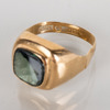 RING, 18k guld, med syntetisk spinell, tot vikt ca 3,2 g