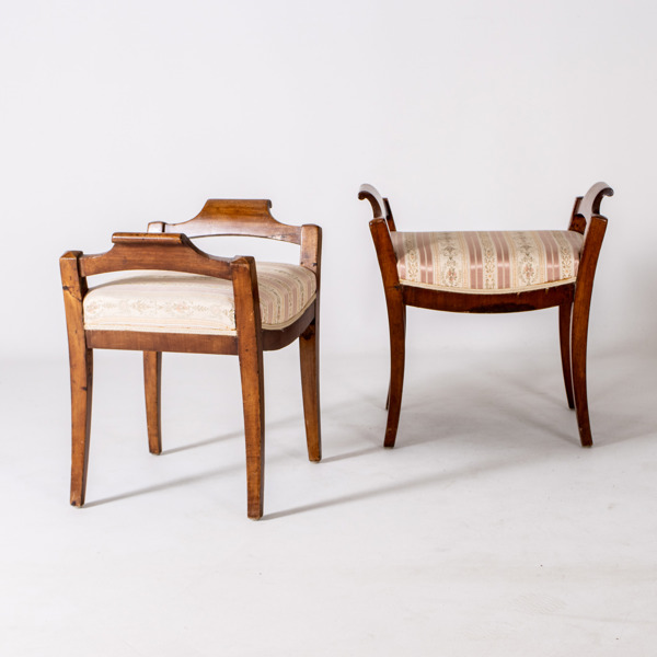 TABURETTER, 1 par, Karl Johan, 1800-tal