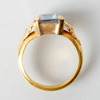 RING, 23k guld, med akvamarin, svenska stämplar 1920