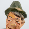 FIGURER, 3 st, snidat och målat trä, bla Gunnarsson, 1900-tal
