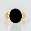 KLACKRING, 18k guld, K&EC 1954, med svart onyx