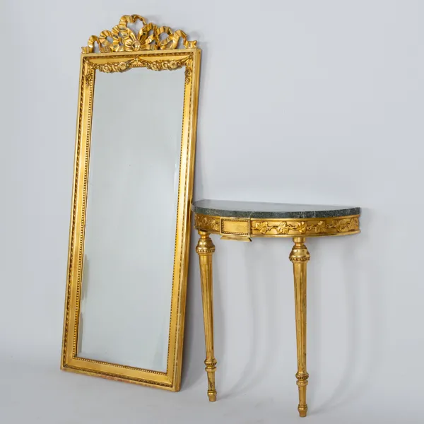 SPEGEL MED TRYMÅ, gustaviansk stil, Nordisk konstindustri, Norrköping, 1900-talets mitt