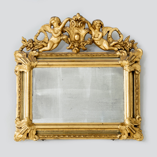 SPEGEL, bronserad, 1800-tal