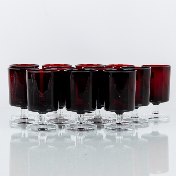 VINGLAS, 12 st, glas, "Cavalier", Luminarc, Frankrike