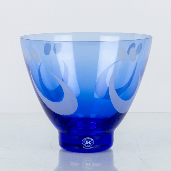 MARGARETA HENNIX, skål, glas, "Östgötaskålen", Reijmyre glasbruk, 1900-/2000-tal
