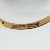 RINGAR, 2 st, 18k guld, bla med odlad pärla, svenska stämplar bla 1989