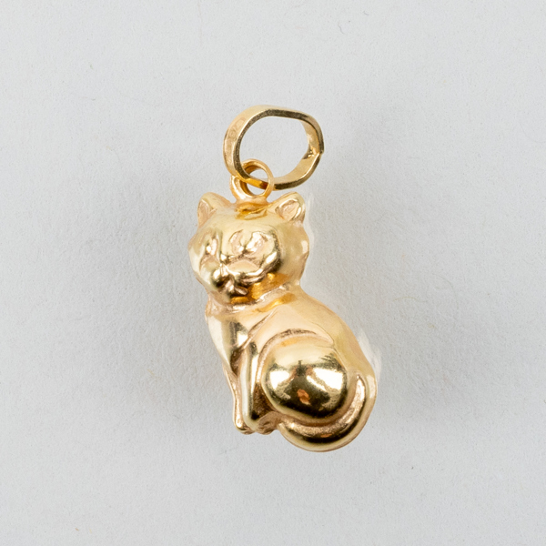 HÄNGE, 18k guld, katt, sannolikt sent 1900-tal