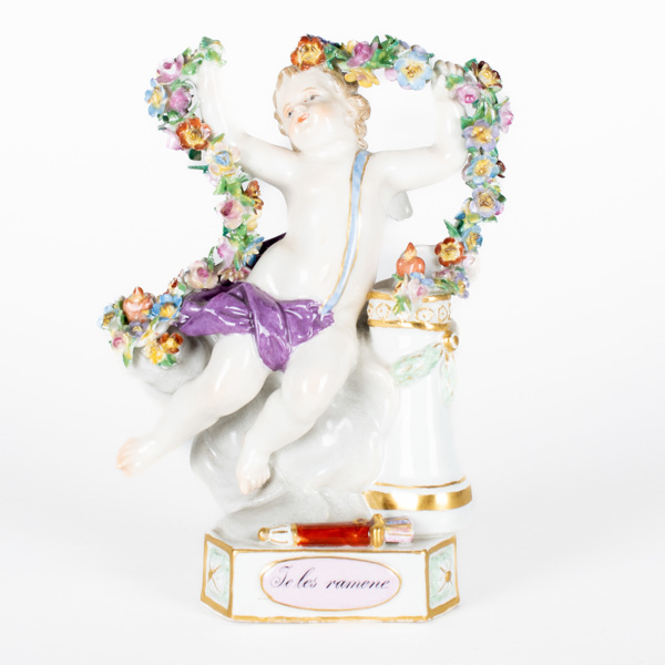 FIGURIN, porslin, Meissen, 1900-tal