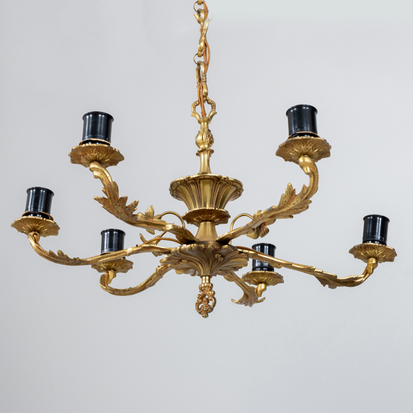 TAKLAMPA, mässing, 1900-tal