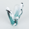 VASER, 2 st, glas, bla Coquille Flygsfors, 1900-talets mitt