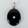 HÄNGE, svart onyx,1800-/1900-tal