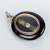 HÄNGE, svart onyx,1800-/1900-tal