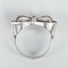 RING, silver, med markasiter, 1900-talets mitt