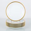 ASSIETTER, 6 st, porslin, "Golden Sun", modell 619, Royal Copenhagen, Danmark