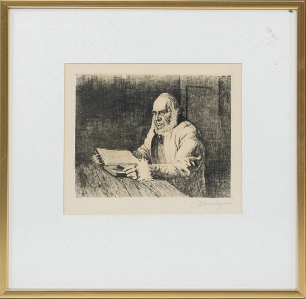Skänkt 26/8 - JEAN SKOGLUND (1908-1948), etsning, signerad