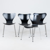ARNE JACOBSEN, 4 st stolar, "Sjuan", Fritz Hansen, år 2007