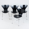 ARNE JACOBSEN, 4 st stolar, "Sjuan", Fritz Hansen, år 2007