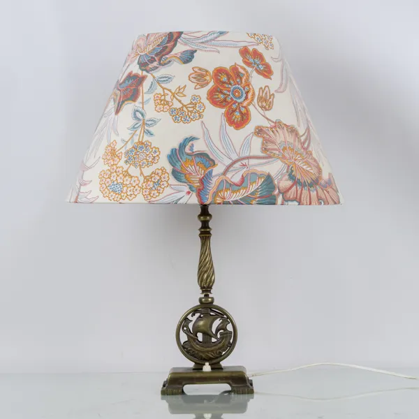 BORDSLAMPA, mässing, 1900-talets första hälft
