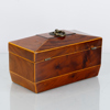 SKRIN, fanerat med mahogny, 1800-tal