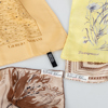 SCARVES, 4 st, siden, bl Giorgio Armani och Richard Allan, 1900-talets andra hälft