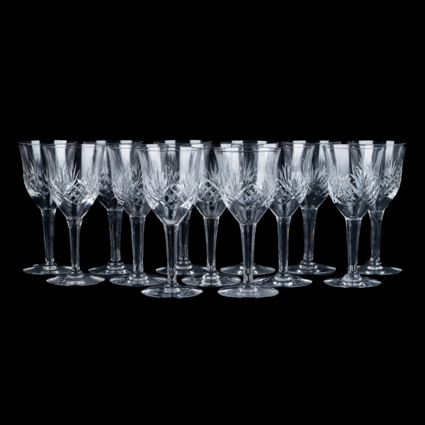 VINGLAS, 13 st, glas, tidigt 1900-tal