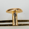 SKJORTKNAPPAR, 1 par, 18k guld, med pärlemo och blå stenar, GD & Co 1927