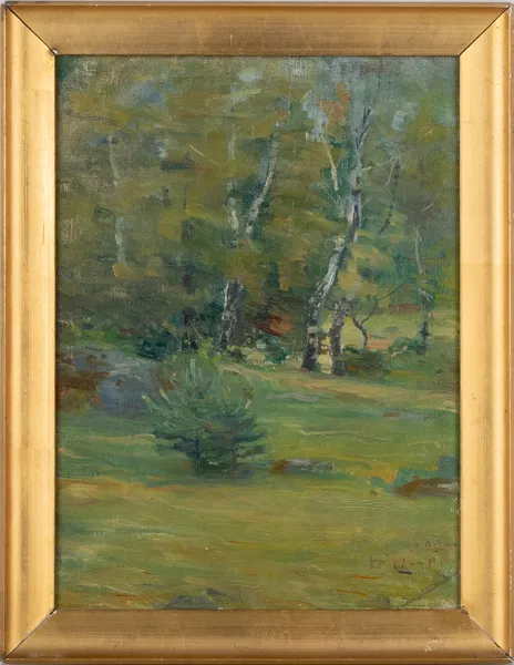 HJALMAR LINDE (1864-1948), olja på pannå, signerad och daterad -92