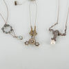 COLLIER OCH BROSCH, 4 del, silver, 1800-/1900-tal