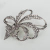COLLIER OCH BROSCH, 4 del, silver, 1800-/1900-tal
