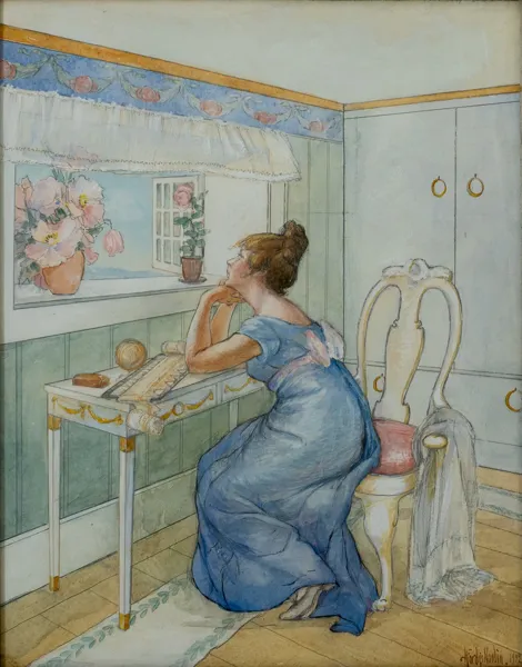 HJÖRDIS NORDIN (1877-1969), akvarell, signerad och numrerad 1902