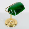 SKRIVBORDSLAMPA, mässing och glas, 1900-/2000-tal