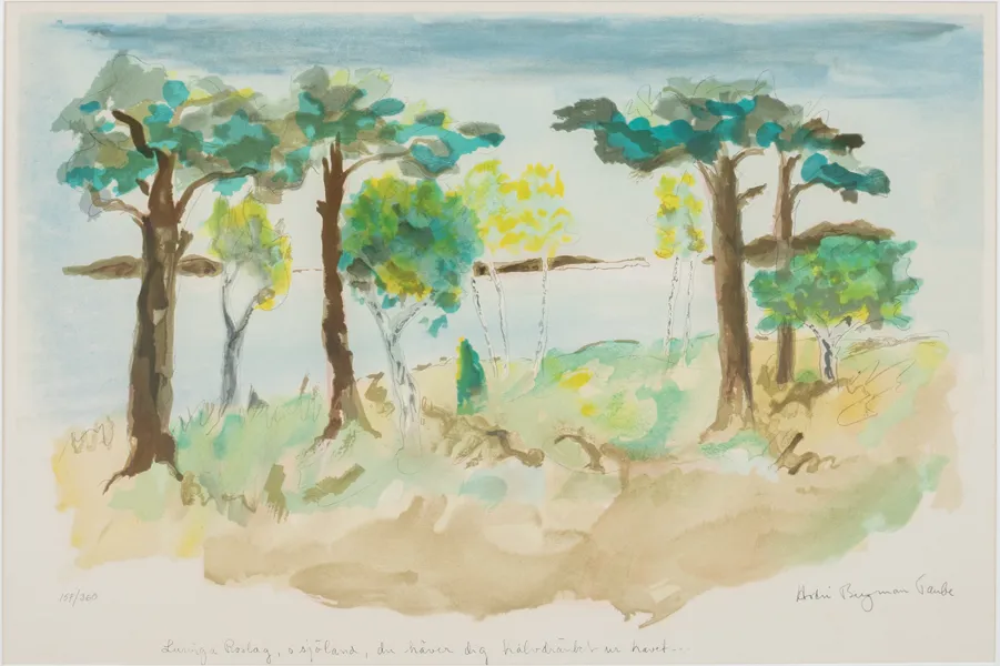 ASTRI BERGMAN TAUBE (1898-1980), färglitografi, signerad och numrerad 157/360