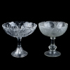 SKÅLAR PÅ FOT, 2 st, glas, 1900-talets första hälft