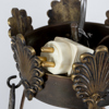 TAKKRONA, patinerad mässing, empirestil, 1900-talets mitt