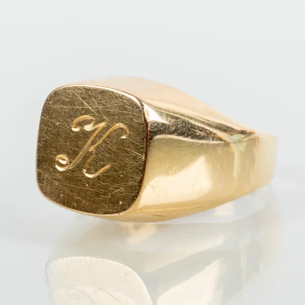 KLACKRING, 18k guld, med monogram K