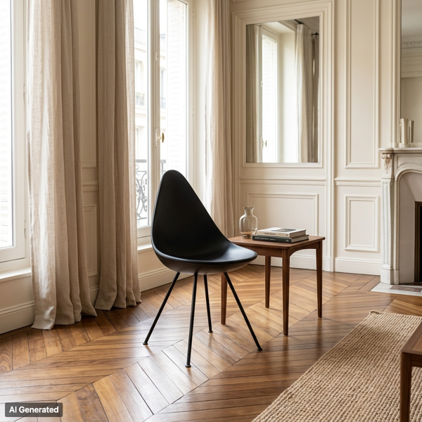 ARNE JACOBSEN, stol, "Droppen", Fritz Hansen, nutida