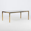 SOFFBORD, mässing och glas, 1970-tal
