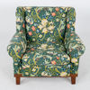 FÅTÖLJ, klädsel "Golden Lily indigo", Morris, 1900-talets första hälft