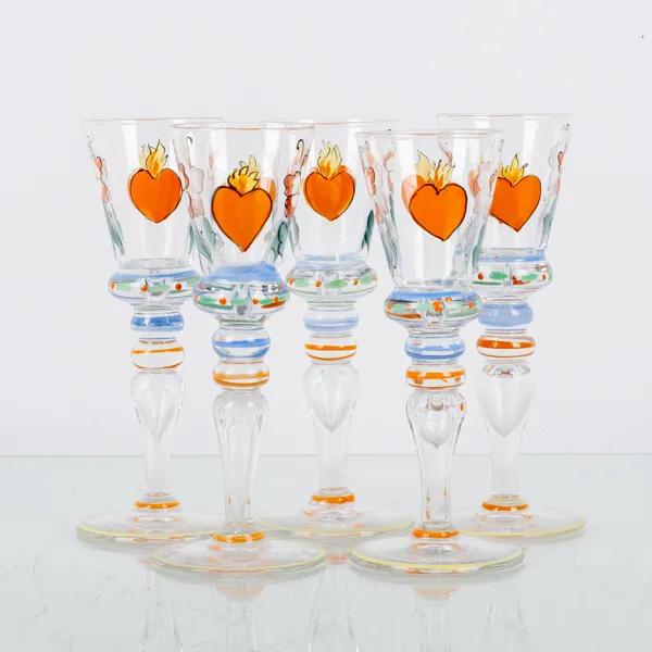 SNAPSGLAS, 5 st, glas, 1900-tal