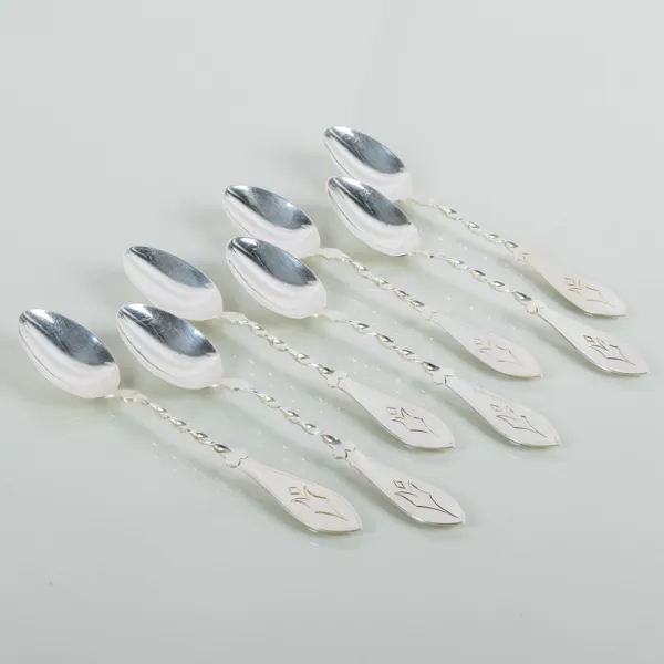 KAFFESKEDAR, 7 st, silver, GAB 1962