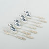PLOCKGAFFEL SAMT KAFFESKEDAR, 8 st, silver, 1900-tal