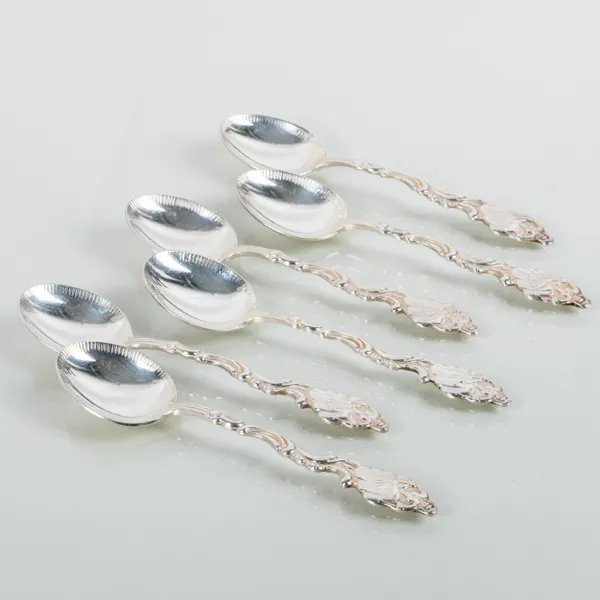 KAFFESKEDAR, 6 st, silver, MAB 1956