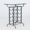 SIDOBORD / VINSTÄLL, metall och glas, 1900-/2000-tal