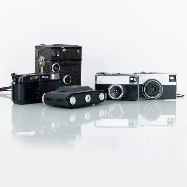 SAMLING KAMEROR, 6 st, bla Certo, Zeiss Ikon, 1900-tal
