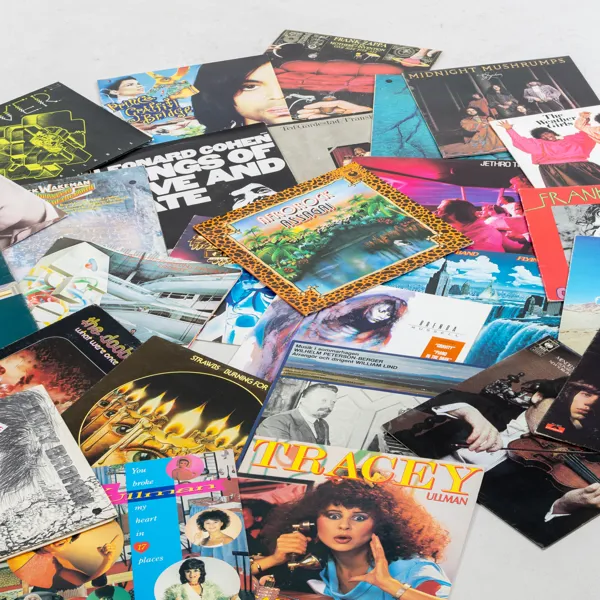 LP-SKIVOR, ca 55 st, bla Leonard Cohen, Ted Gärdestad, Frank Zappa, Prince mm
