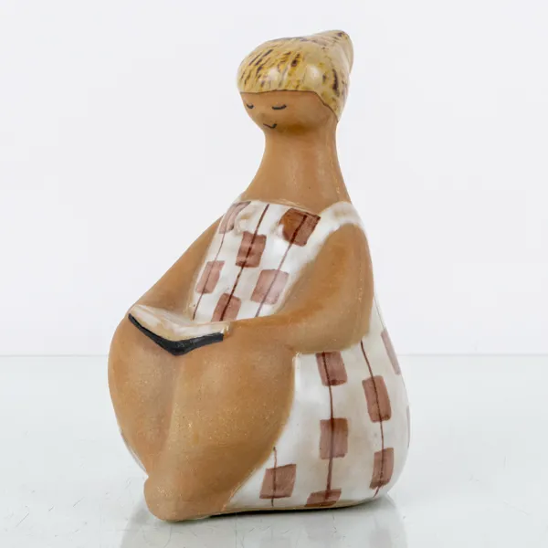 LISA LARSON, figur, stengods, "Charlotta", ur serien ABC-flickorna, Gustavsberg