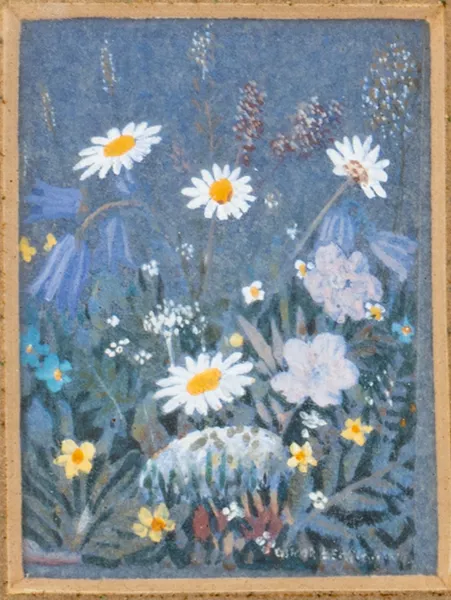 OSKAR BERGMAN, akvarell, miniatyr, signerad